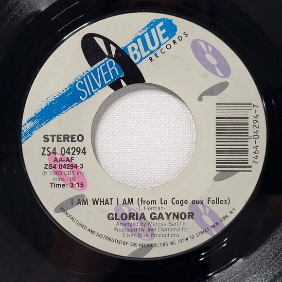 Gloria Gaynor 45 I Am What I Am / More Than Enough on Silver Blue VG Disco - Picture 1 of 2